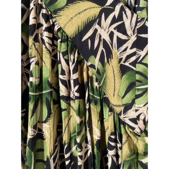 Vintage 80s Muumuu 1980s Hawaiian Tropical Retro House Dress Boho Maxi Size 1X - Picture 4 of 6